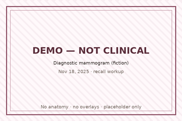 DEMO placeholder — diagnostic mammogram — not clinical